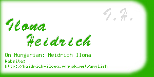 ilona heidrich business card